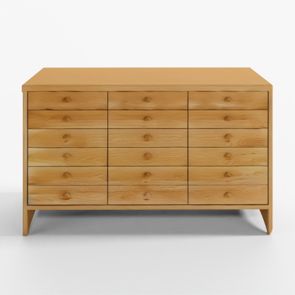 カウンターデスク 6段引出し