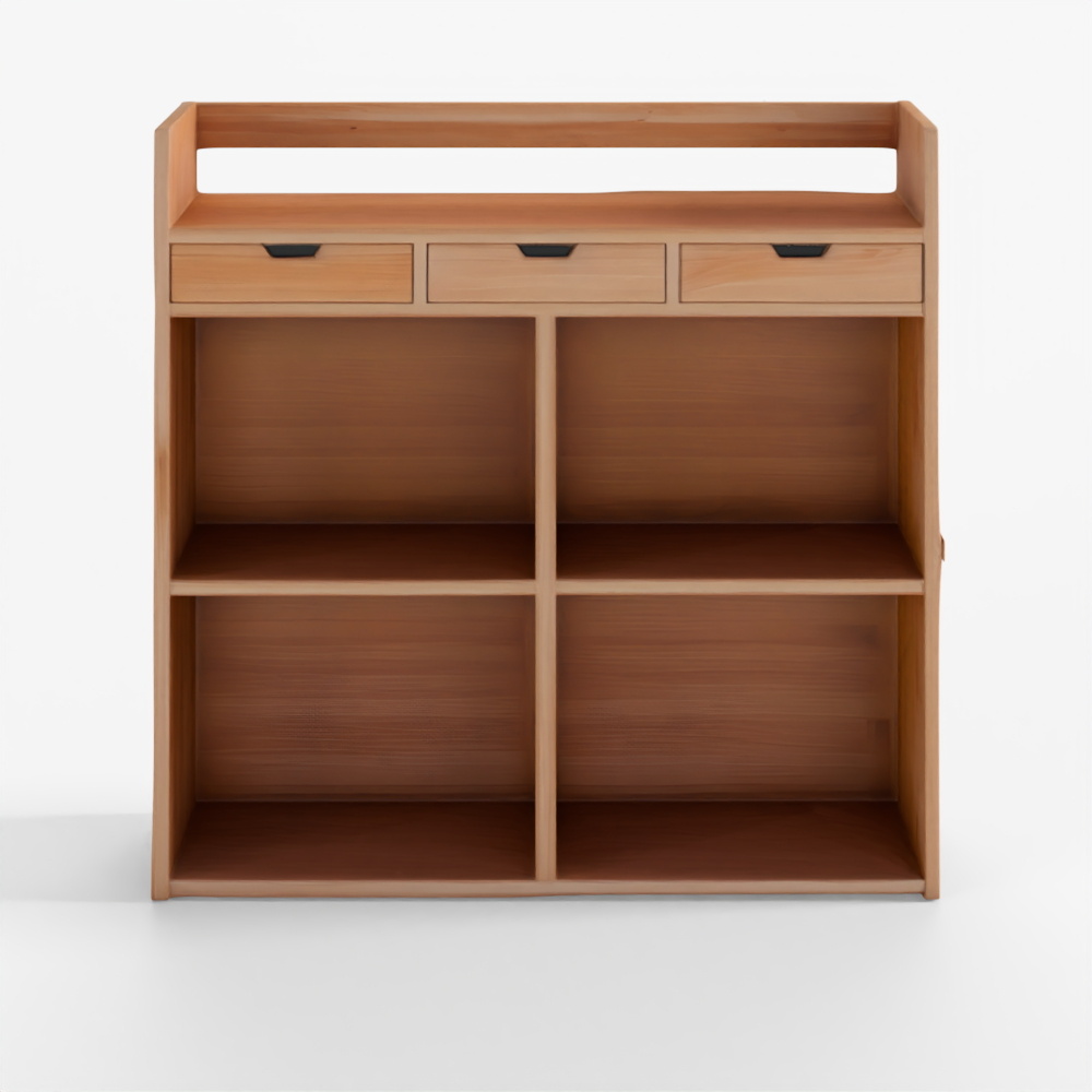 オープンシェルフ 4マス 引出し付き