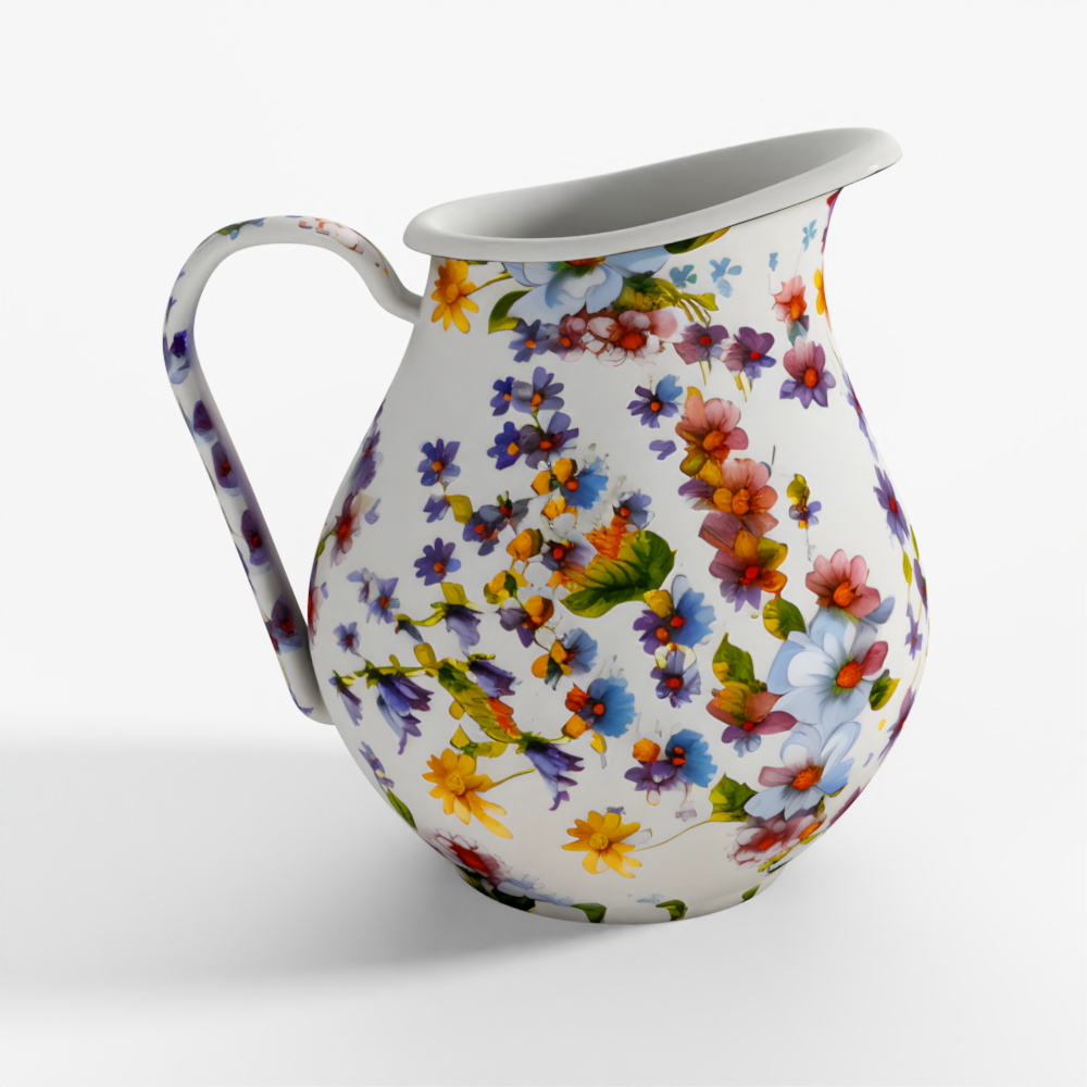 MacKenzie-Childs White Flower Market Pitcher