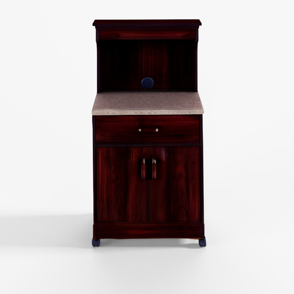 HomeTown Murano Marble Finish Top Microwave Unit Wenge