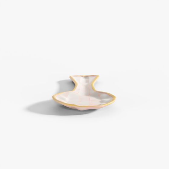MacKenzie-Childs Rosy Check Ceramic Spoon Rest