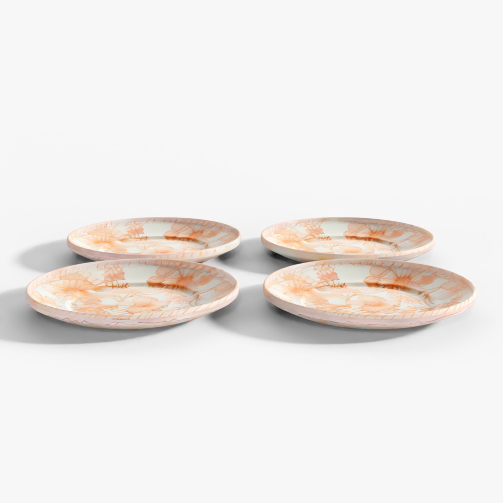 MacKenzie-Childs Rosy English Garden Salatteller, 4er Set