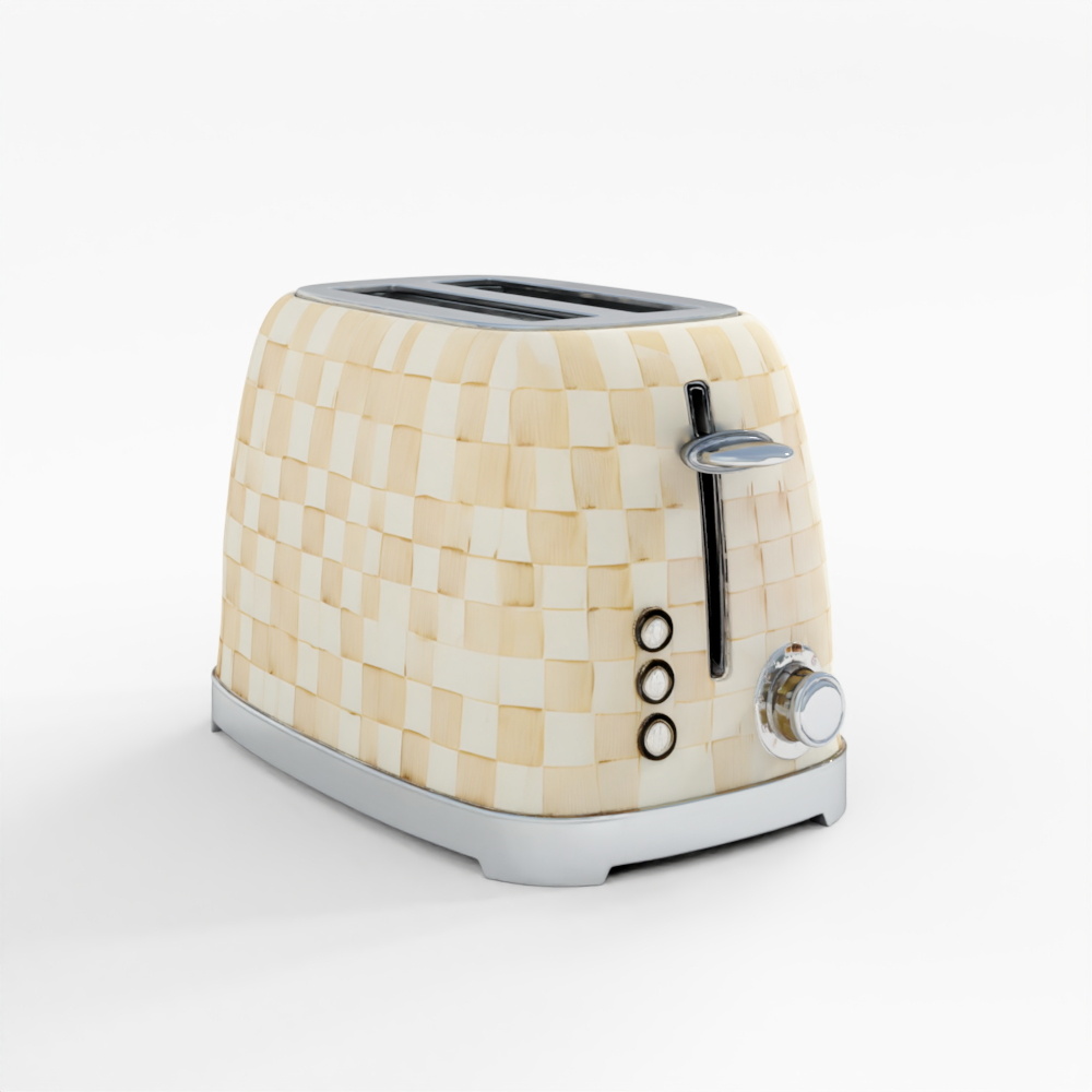 MacKenzie-Childs Mocha Karo 2-Scheiben Toaster