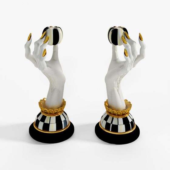 MacKenzie-Childs Haunted House Spooky Hand Candle