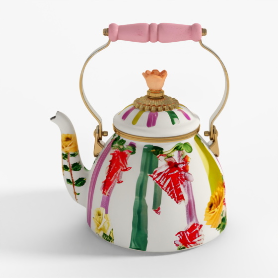 MacKenzie-Childs Garden Gala 2 Quart Tea Kettle