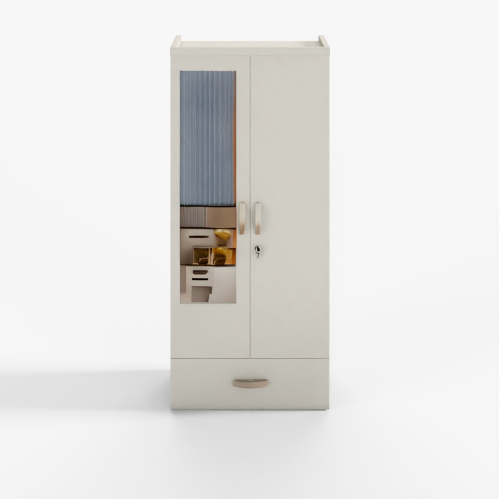 HomeTown Utsav Two Door Wardrobe with Mirror