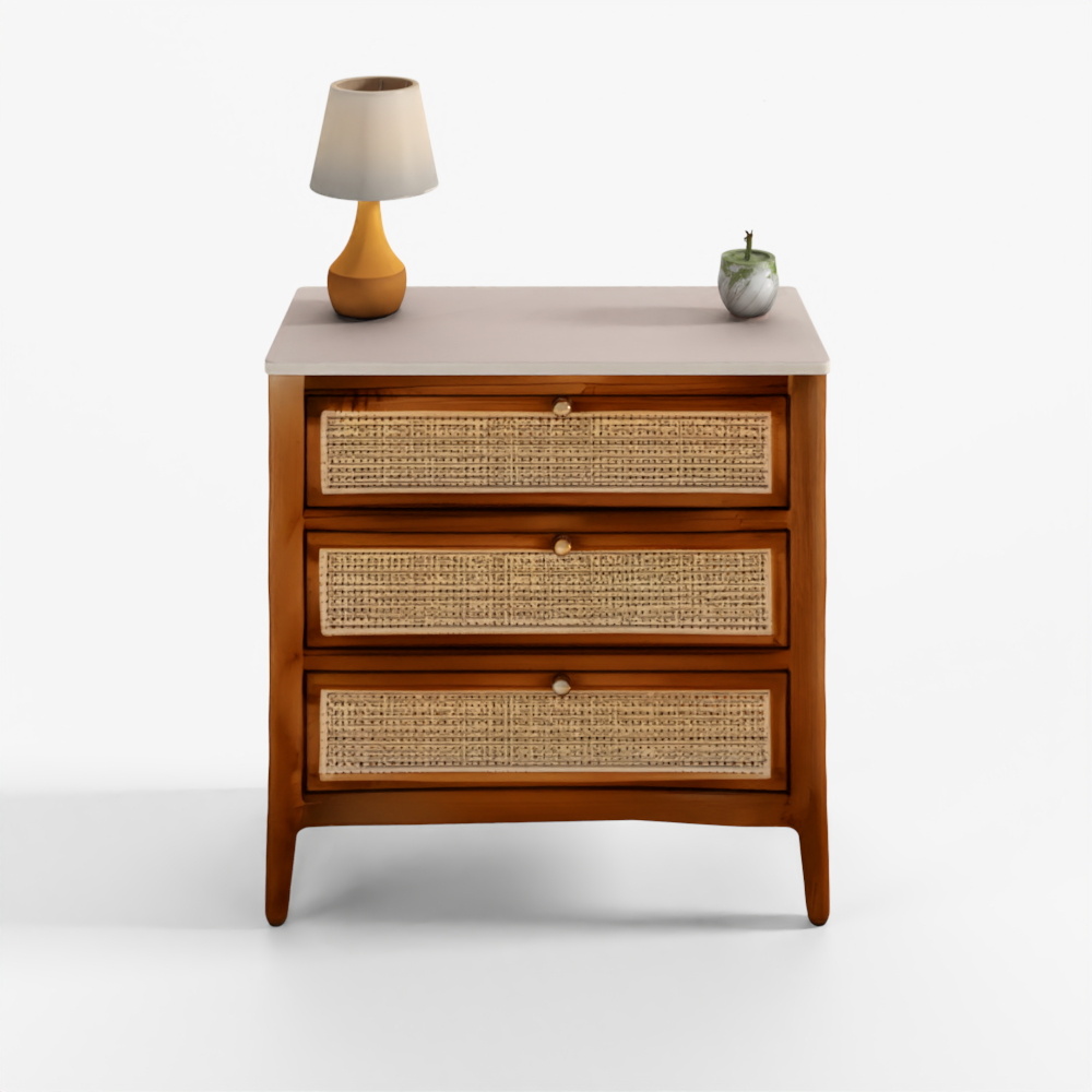 ホームタウン シャム アカシアウッド チェストオブドロワー ハニー色