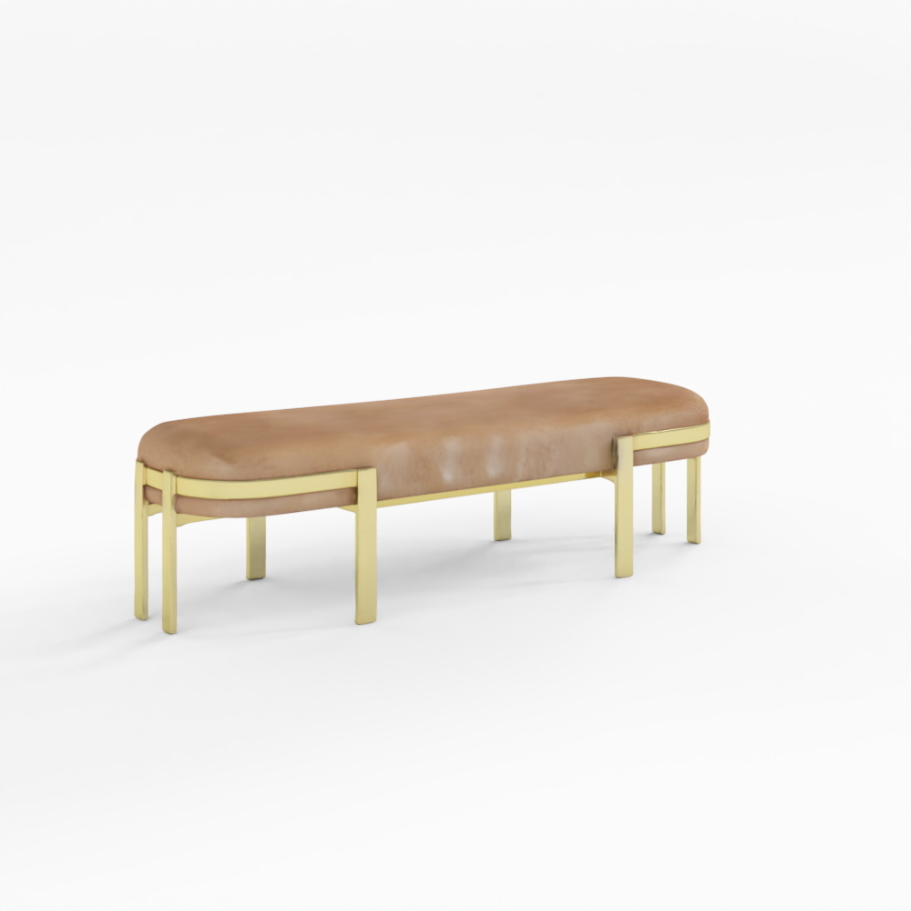 HomeTown Seraphine Bed Bench in Beige Colour