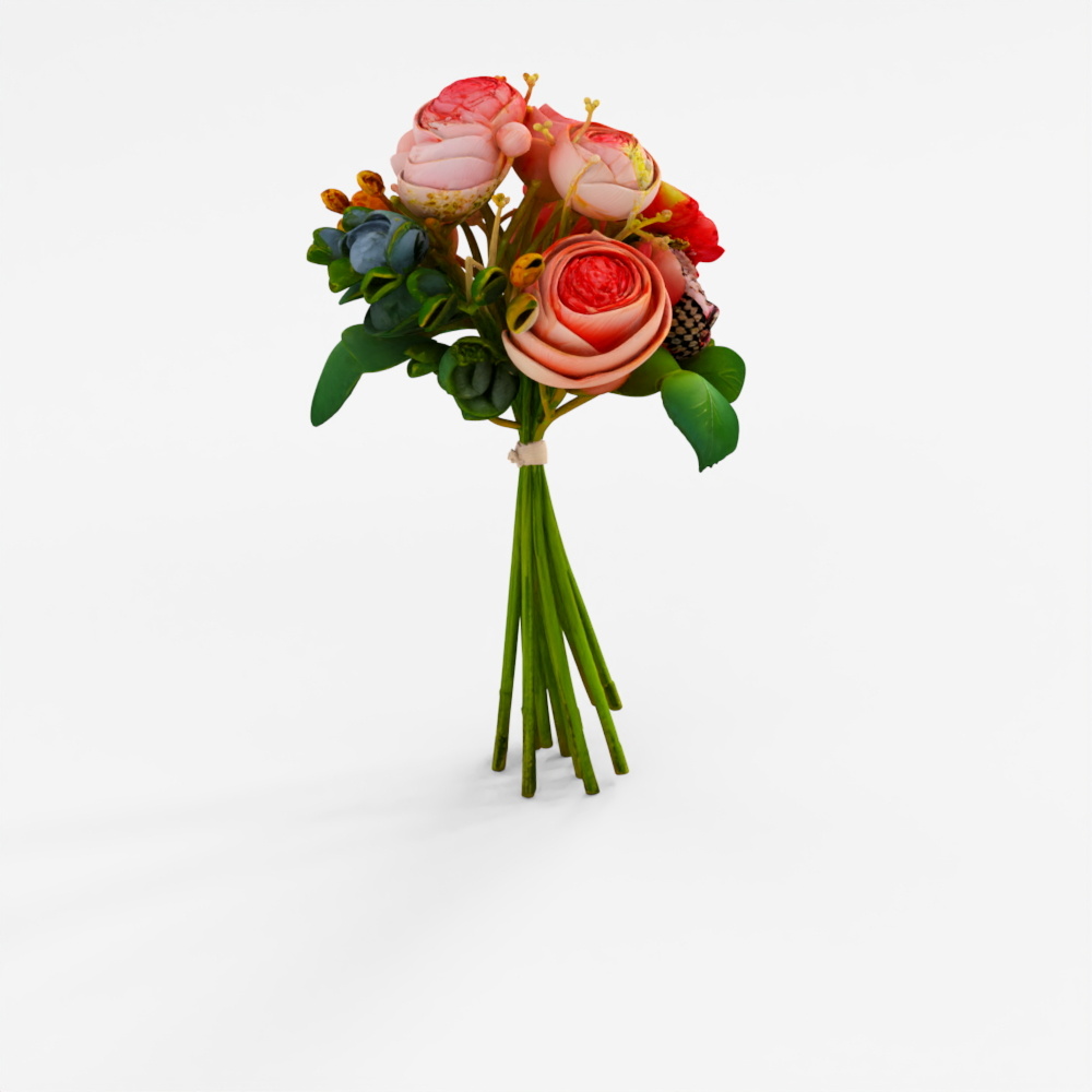MacKenzie-Childs Peach Ranunculus & Rose Bouquet