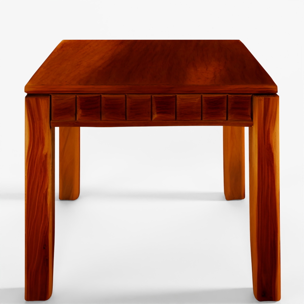 HomeTown Woodrow Sheesham Wood (Rosewood) 4-Seater Dining Table in Honey Color