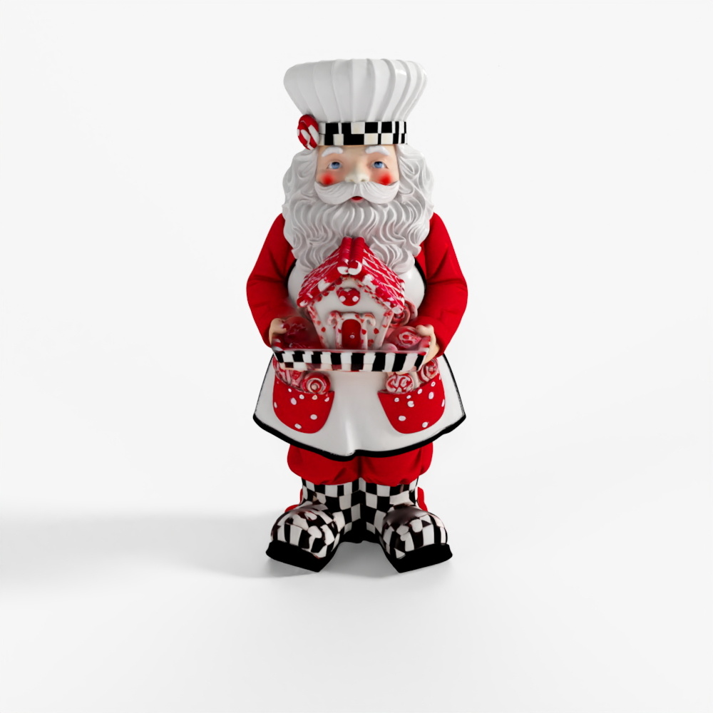 Tượng Ông Già Noel Đầu Bếp Bạc Hà MacKenzie-Childs