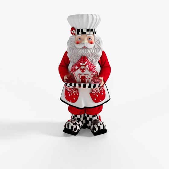 Tượng Đầu Bếp Ông Già Noel Hương Bạc Hà MacKenzie-Childs