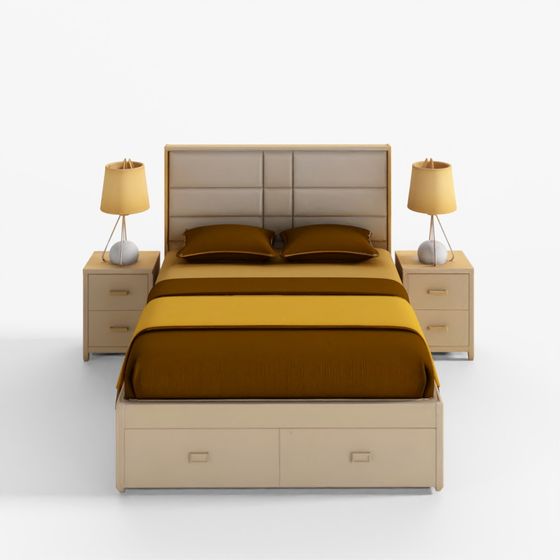 HomeTown Stellar King Bed with Hydraulic Storage in High Gloss White