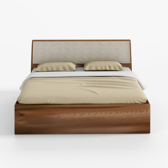 HomeTown Saville King Size Bed with Box Storage in Dark Vogue Color