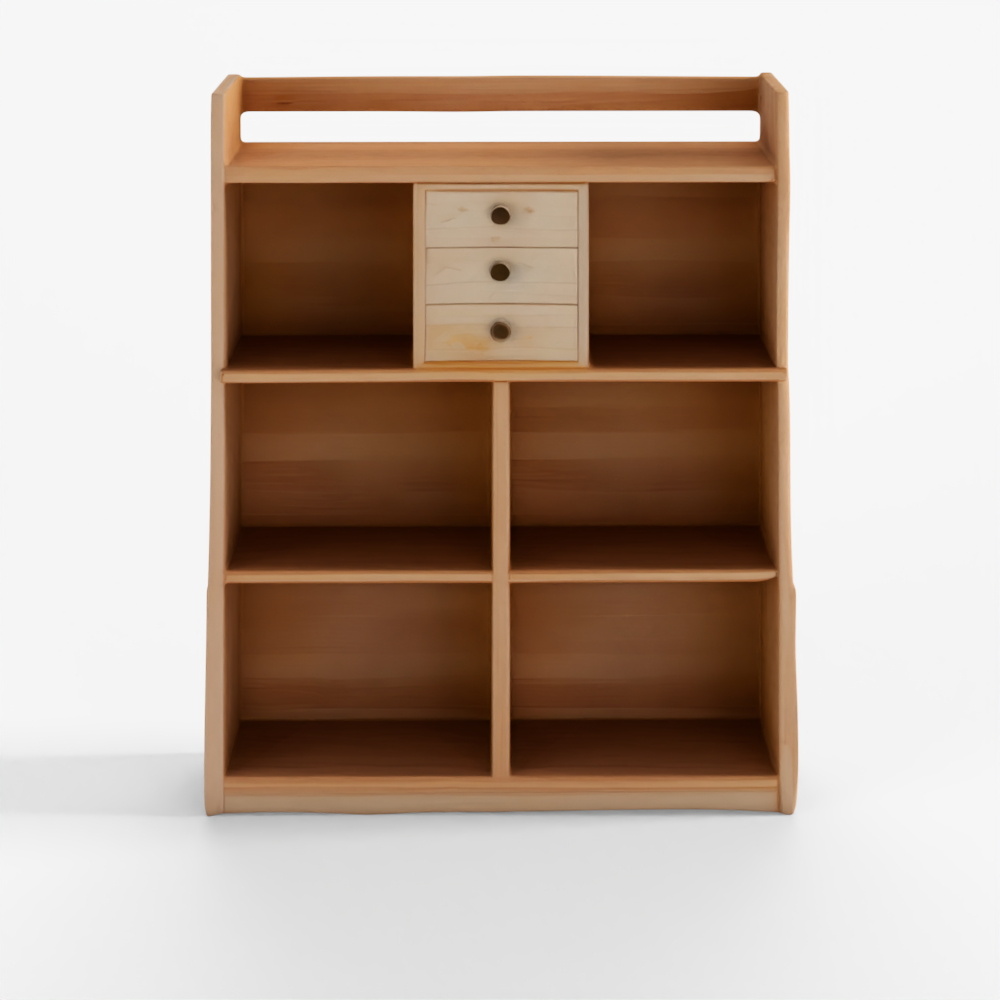 オープンシェルフ 6マス 引出し付き