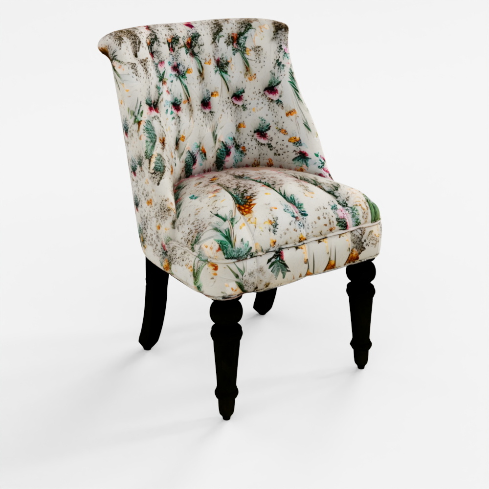 HomeTown Seine Fabric Accent Chair in Grey Colour