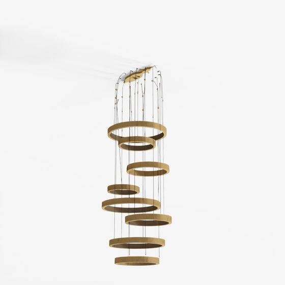 Modern Ring Chandelier 3D Model