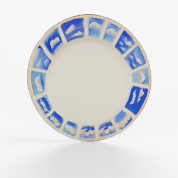 MacKenzie-Childs Cloud Watching Dinner Plate