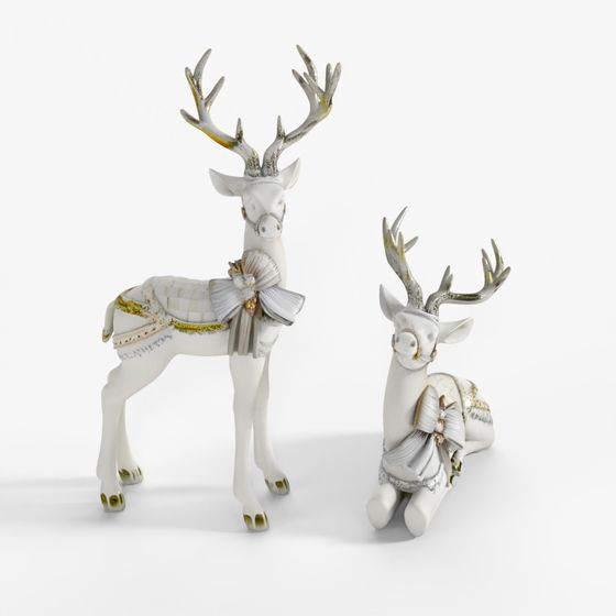 Bộ 2 Nai Trắng Crystal Palace MacKenzie-Childs