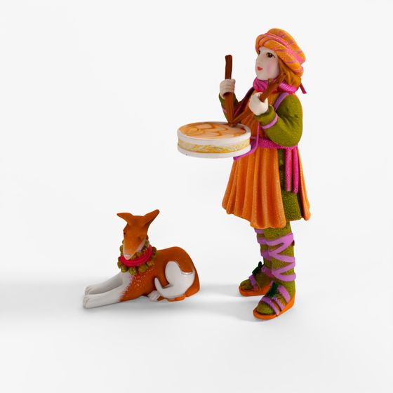 MacKenzie-Childs Patience Brewster Nativity Little Drummer Boy & Dog Figures