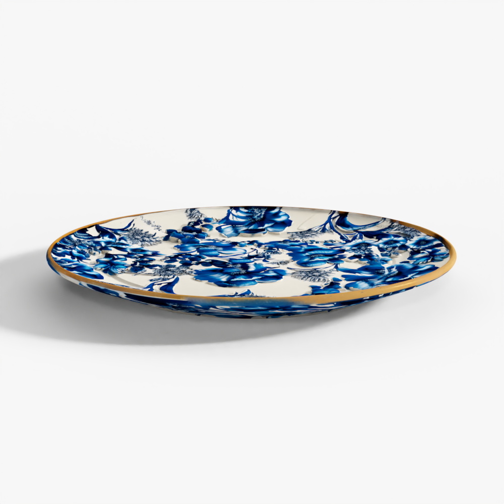 MacKenzie-Childs Royal English Garden Emaillierter Speiseteller