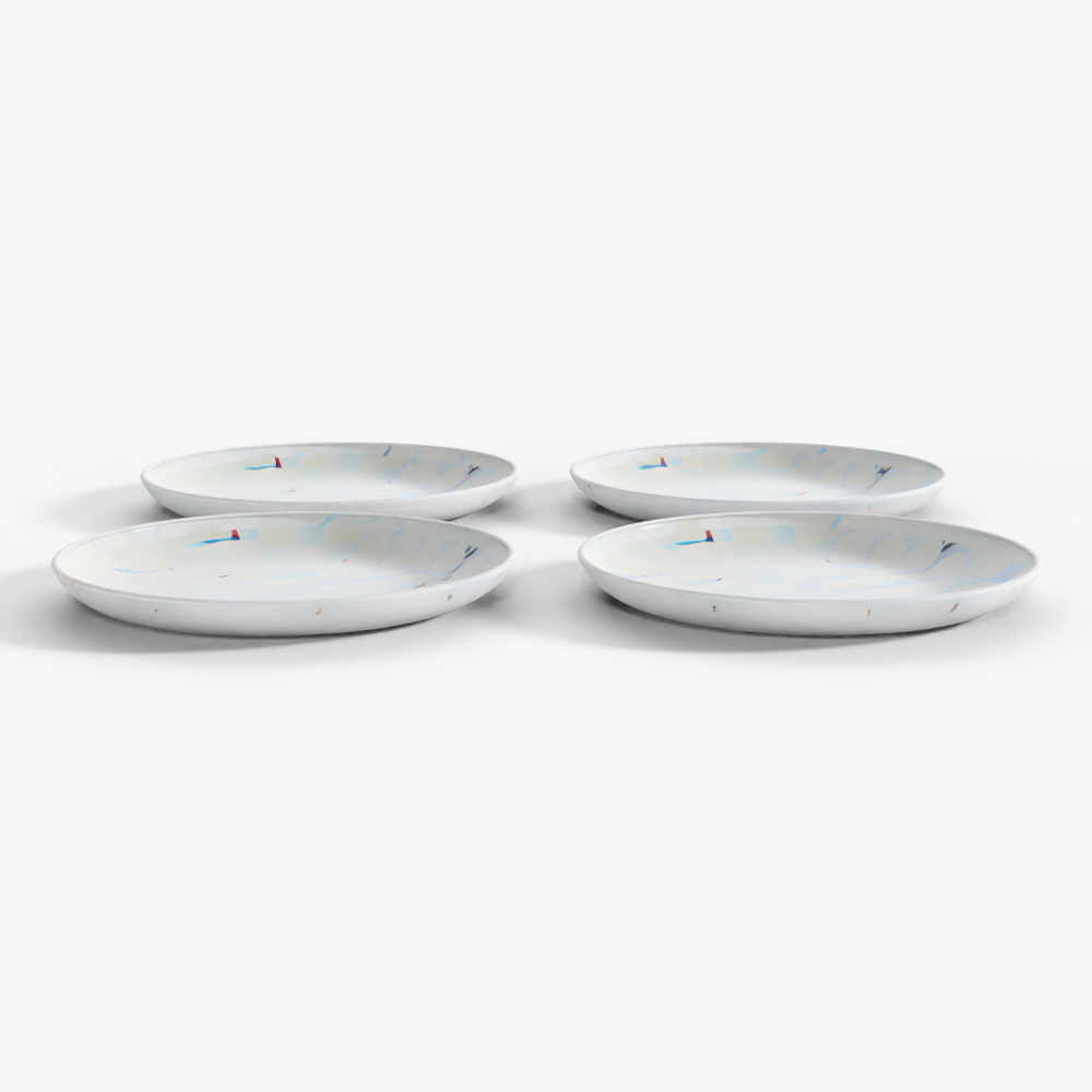 MacKenzie-Childs Gray Malin Ski Holiday Essteller, 4er-Set