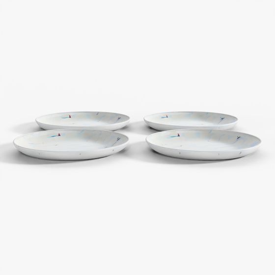 MacKenzie-Childs Gray Malin Ski Holiday Dinner Plates, Set of 4