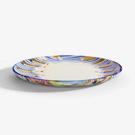 MacKenzie-Childs Go Fish Dinner Plate