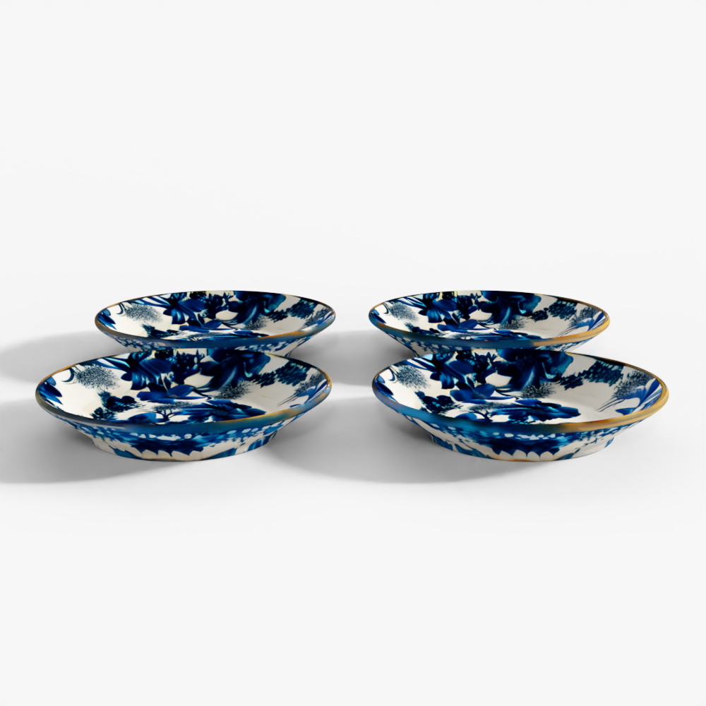 MacKenzie-Childs Royal English Garden Enamel Dinner Plate, Set Of 4