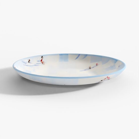 MacKenzie-Childs Gray Malin Ski Holiday Salad Plate