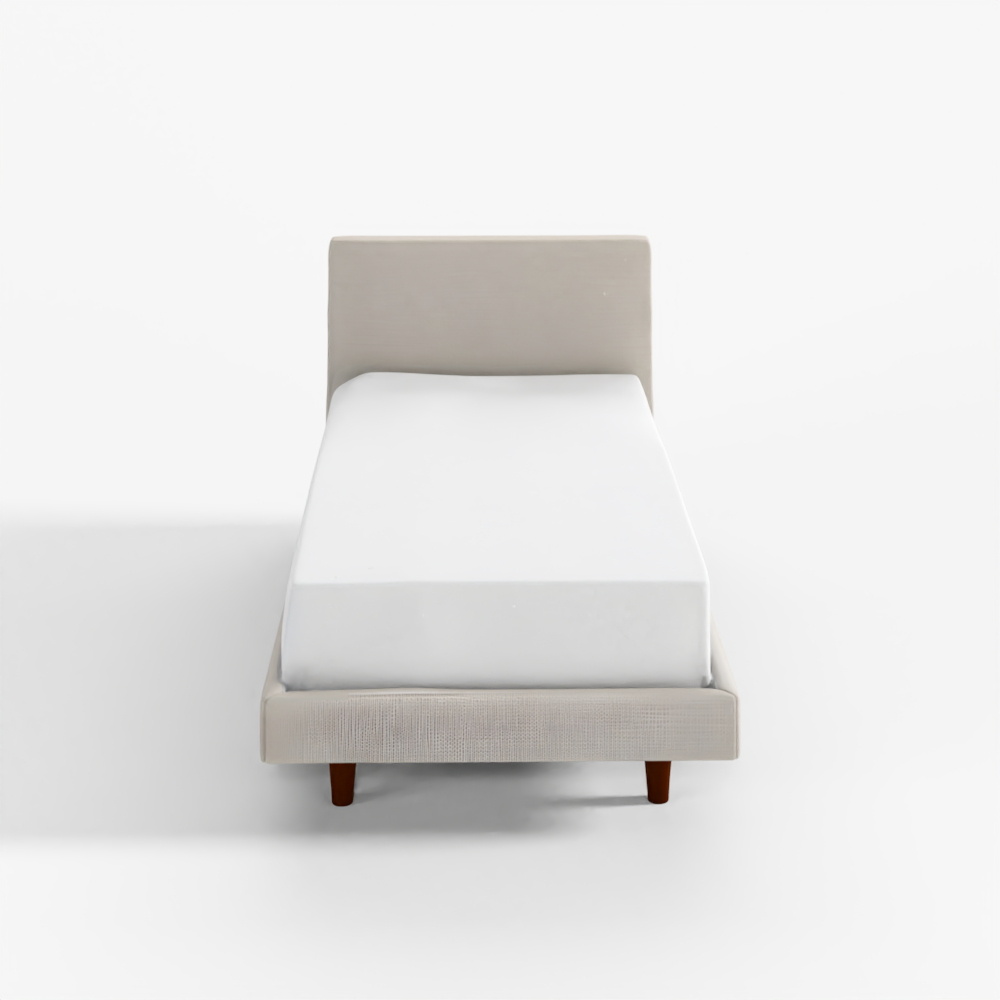 ARTICLE Tessu Twin Low Profile Upholstered Bed - Clay Taupe