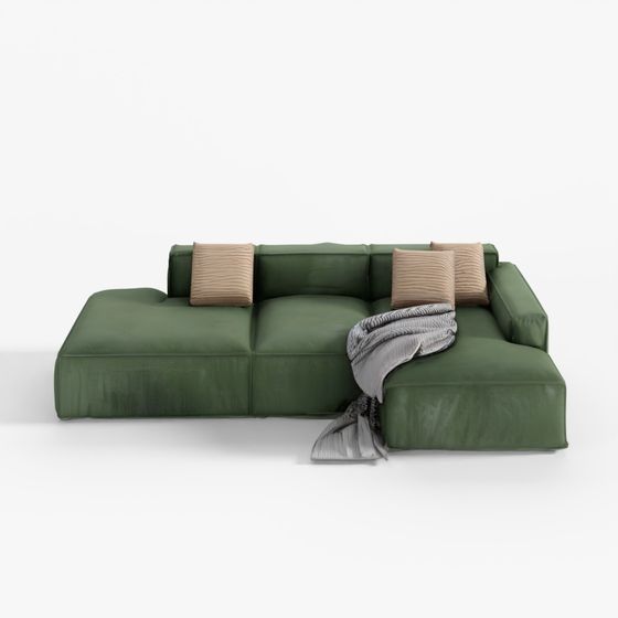 Tofu Sectional Sofa 3D Model