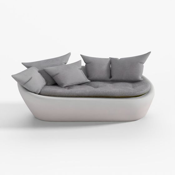 VR-AR Ready Detailed Modern Sofa 3D Model