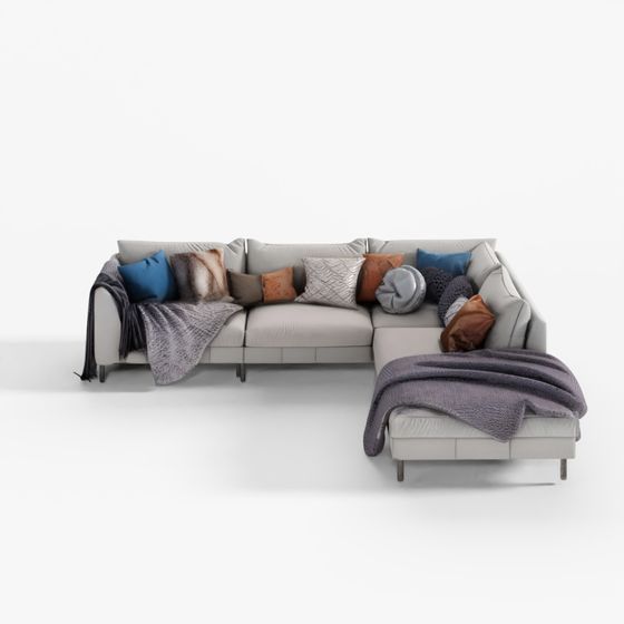 3D PBR Pohjanmaan Loft Corner Sofa