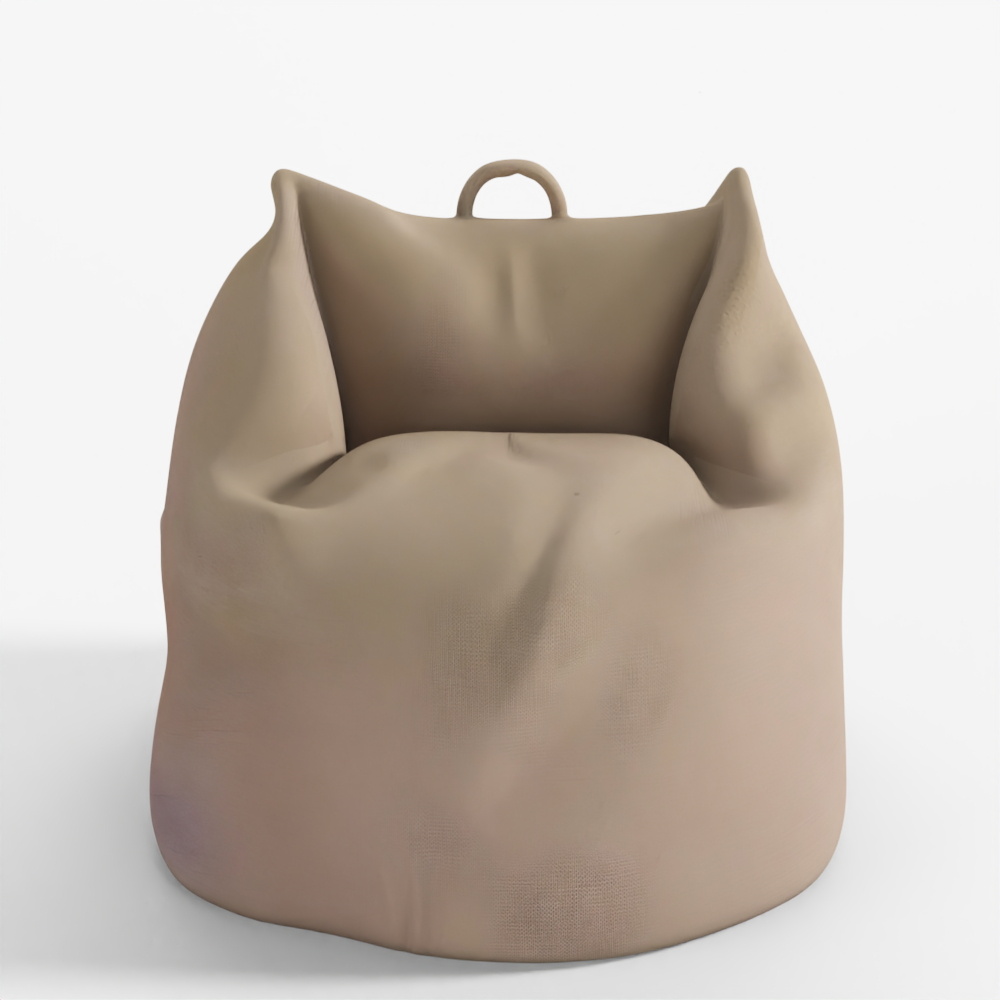 Living 3D Asset Low-Poly Bean Bag