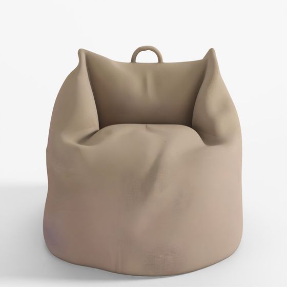 Living 3D Asset Low-Poly Bean Bag