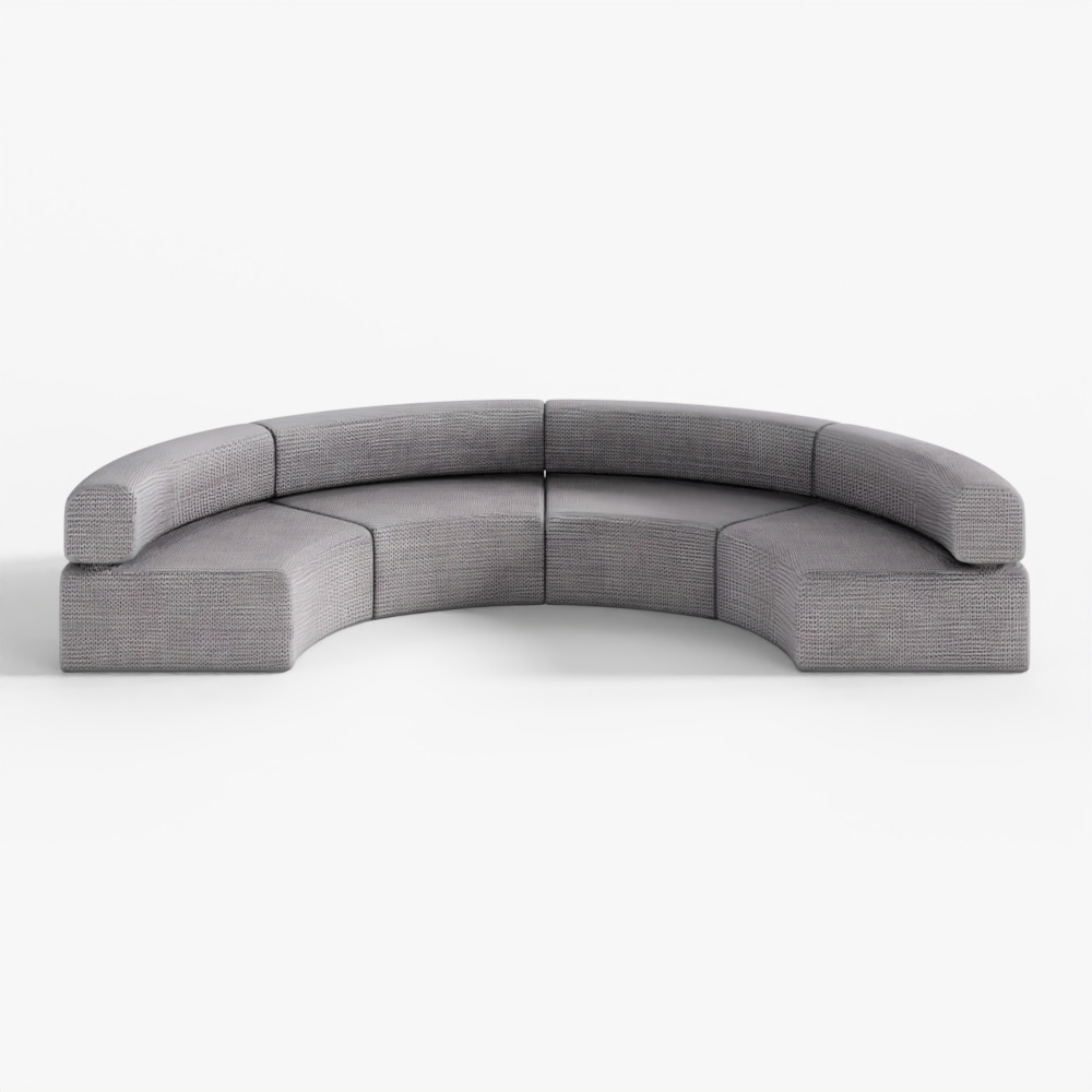 Modular Curved Sofa V1 3D Model