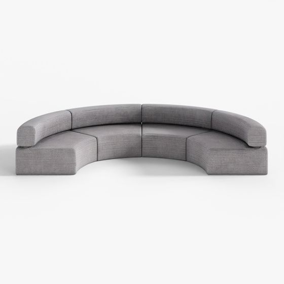 Modular Curved Sofa V1 3D Model