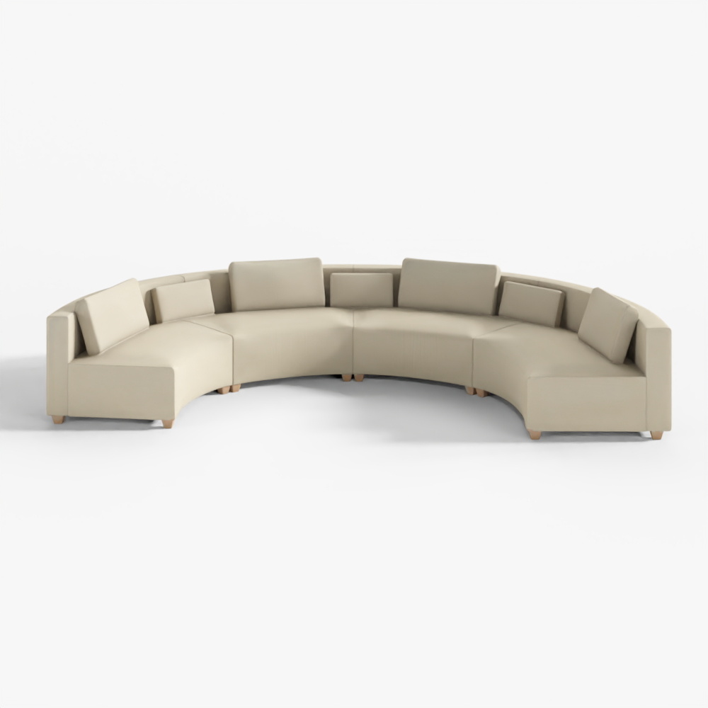 3D Model Circular Fabric Sofa