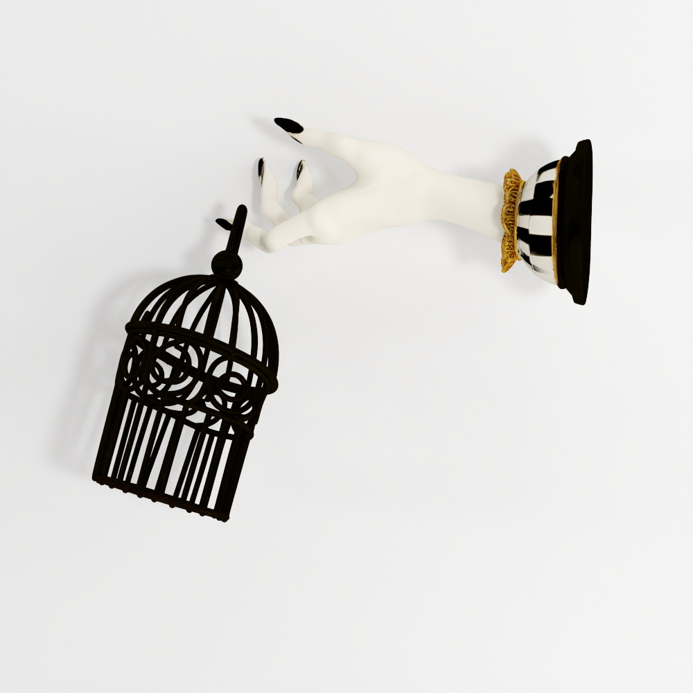 MacKenzie-Childs Haunted House Spooky Hand Lantern Wall Decor