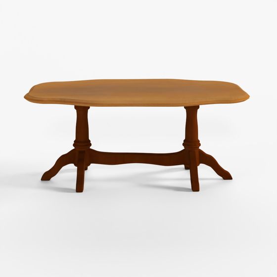 3D Model PBR Classic Pedestal Wooden Dining Table