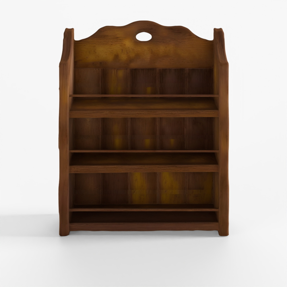 3D Model Rustic Plank Hanging Spice Rack