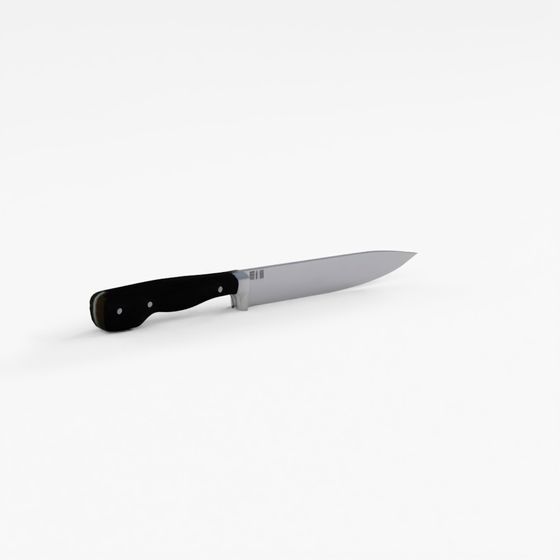 Kitchen Knife 3D Asset Low-Poly