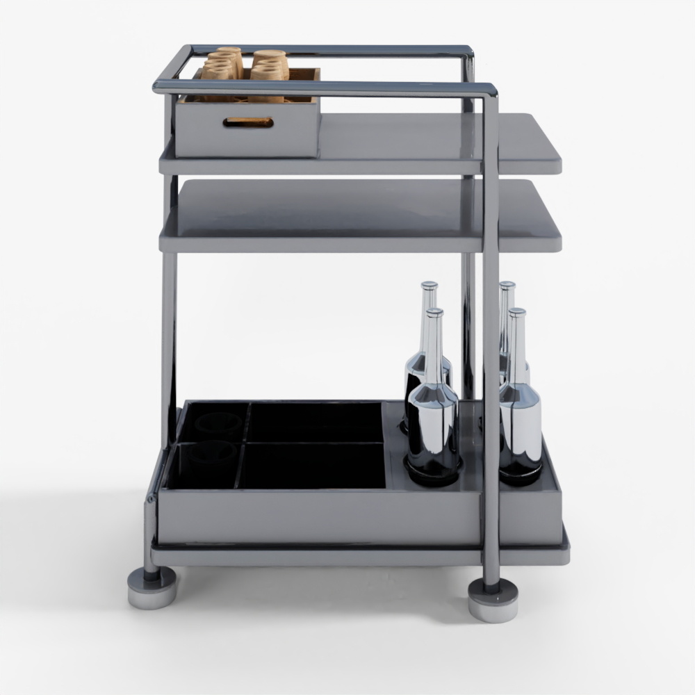 Aero T Food Trolley by Living Divani 3D Model
