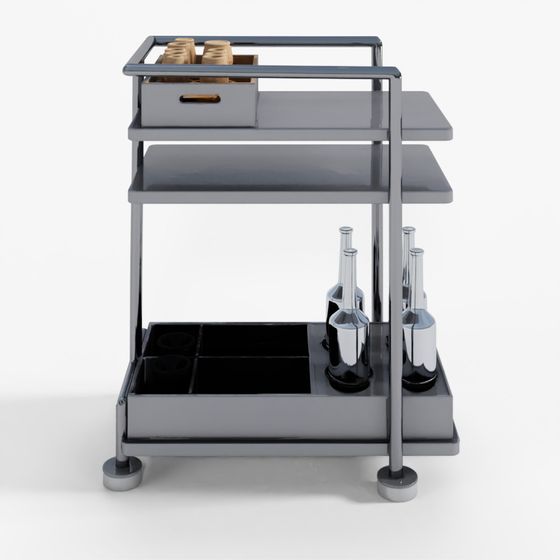 Aero T Food Trolley by Living Divani 3D Model