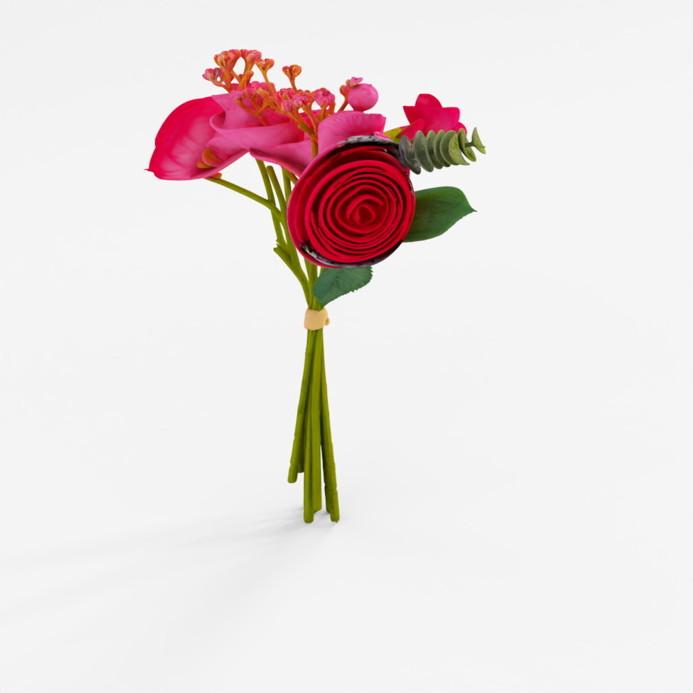 MacKenzie-Childs Fuchsia Rose & Hydrangea Bouquet