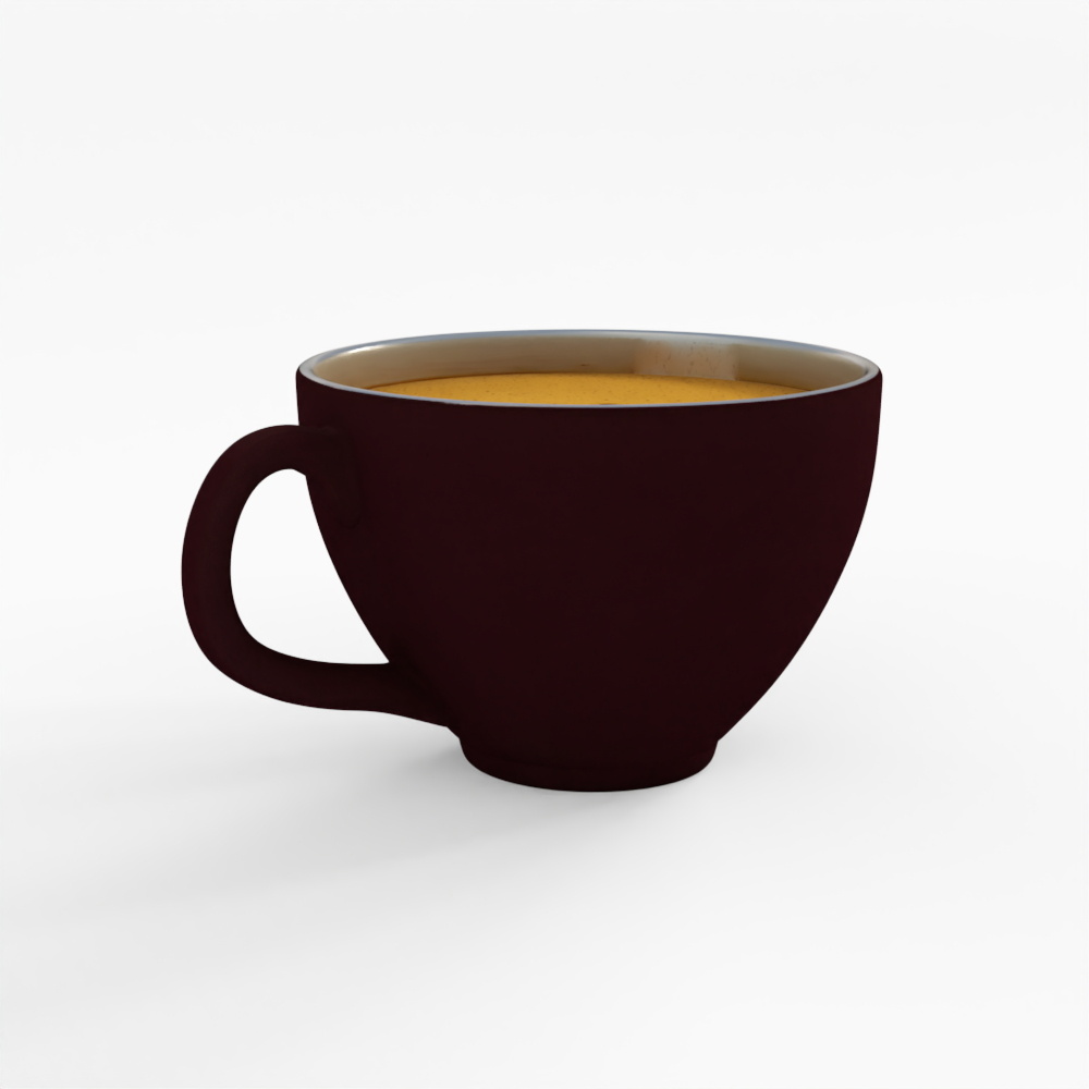 3D Asset VR-AR Ready PBR Coffee Cup