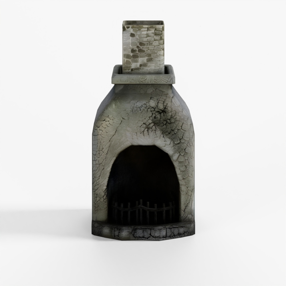 3D Asset Medieval Fireplace