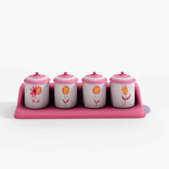 3D Asset Low-Poly PBR Spice Rack