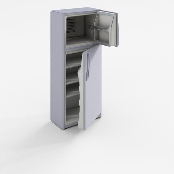 3D Asset Game-Ready PBR Fridge